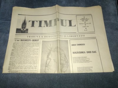 ZIARUL TIMPUL 16 22 IUNIE 1990 foto