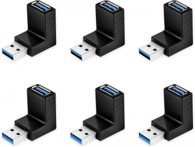 [Pachet] ELUTENG USB 3.0 Adaptor de extensie USB &amp;icirc;n unghi drept de 90 de grade d foto