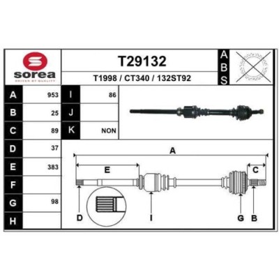 Planetara Citroen C5 2 (Rc ), C5 2 Break (Re ), 2.0 HDi (RCRHRH), 2.0 HDi (RERHRH), Fata, Dreapta, EAI foto