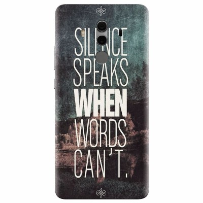 Husa silicon pentru Huawei Mate 10, Silence Speaks When Word Cannot foto