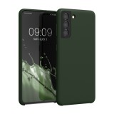 Husa Kwmobile pentru Samsung Galaxy S21, Verde, Silicon, 54056.118, Carcasa