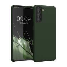 Husa Kwmobile pentru Samsung Galaxy S21, Verde, Silicon, 54056.118