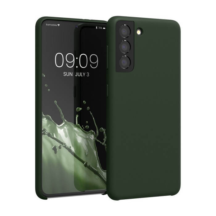 Husa Kwmobile pentru Samsung Galaxy S21, Verde, Silicon, 54056.118