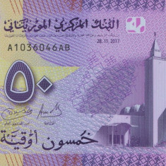 MAURITANIA █ bancnota █ 50 Ouguiya █ 2017 █ P-22 █ POLYMER █ UNC █ necirculata