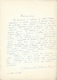 A3421N Valentin Silvestru, act scris și semnat olograf, 1975