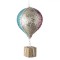 Ornament Brad Crăciun, Model Balon de Aer, Spumă, Multicolor, 8x16cm, Glitter Auriu, Cadou Suspendat, Panglică Argintie
