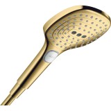 Para de dus mobila cu 3 jeturi, auriu lucios, Hansgrohe Raindance Select E 120