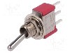 Intrerupator basculant, 2 pozitii, mod comutare ON-ON, SPDT, C&amp;K - 7101SYCQE