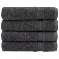 vidaXL Prosoape duș premium SOLUND 4 buc antracit 70x140cm 600gsm