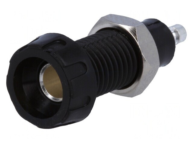 Soclu Banană 4mm Neagră 10A 50VDC