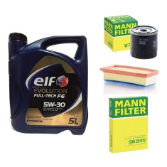 Pachet Revizie Carbon Ulei Elf Evolution Full Tech FE 5W30 + Filtre Mann pentru Dacia Dokker 1.5 dci 75 diesel 2012 -