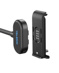 Capac protectie baterie, Telesin S6-CLC-01-TGP, cablu incarcare cu atasare magnetica, compatibil GoPro Hero 9,10,11,12,13