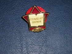 QW9 N8 9 - insigna - tematica istorica - inscriptia Ctenarsky Odznak - Ungaria