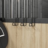 VidaXL Suporturi pentru căpăstru, 3 buc., negru, oțel