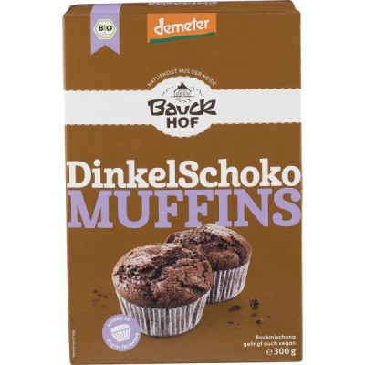 Mix din Spelta pentru Muffins cu Ciocolata Demeter Bio 300gr Bauck Hof foto