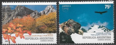 C3751 - Argentina 2003 timbre nestampilate 2v. foto