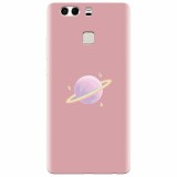 Husa silicon pentru Huawei P9 Plus, Saturn On Pink