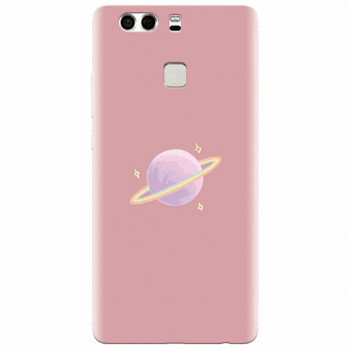 Husa silicon pentru Huawei P9, Saturn On Pink