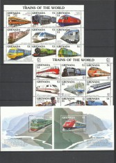 GRENADA 1995 TRANSPORT TRENURI LOCOMOTIVE foto