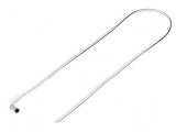 Cablu DC 5,5/2,5mm, 2x0,5mm&sup2;, mufă unghi alb, 0,5m, WEST POL
