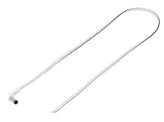 Cablu DC 5,5/2,5mm, 2x0,5mm&sup2;, mufă unghi alb, 0,5m