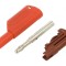 Conector banană 4mm 32A 1kV roşu nichelat cu izolaţie