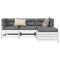 vidaXL Set canapea de grădină, 4 piese, alb, lemn masiv de pin 3250785