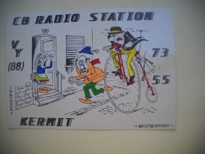 HOPCT 75113 CARICATURA / CARICATURI-C P QSL RADIOAMATOR/RADIOAMATORI-CIRCULATA foto