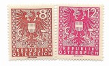 Austria - Guvernul Renner, 1945 - valori neobliterate