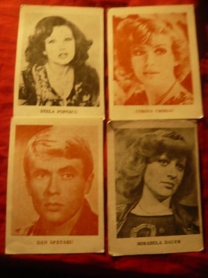 Set 7 Calendare 1983 cu actori si cantareti romani foto