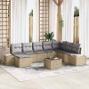 VidaXL Set de canapele pentru grădină cu pernă 9 pcs 319 x 209 x 85 cm 3347190