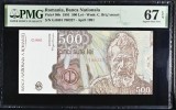 500 lei Aprilie 1991 PMG67 UNC bancnota gradata
