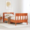 VidaXL Cadru pat fără saltea, maro ceruit, 75x190 cm, lemn masiv pin 3306290