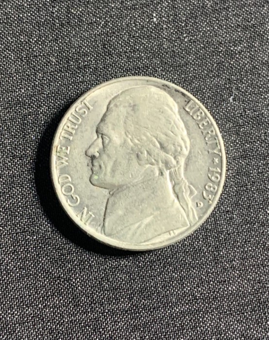 Moneda five cents 1983 USA