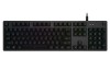 LOGITECH G512 Carbon RGB Mechanical Gaming Keyboard, GX Blue - CARBON - US INTL - USB - INTNL - G512 CLICKY (timbru verde 0.8 lei)