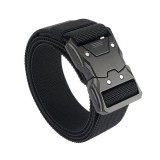 Cumpara ieftin Curea tactica, reglabila, textil metal, negru