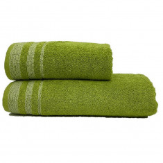 Set 2 Prosoape Linie Verde 50x100 si 70x140 cm (Bumbac 100%)