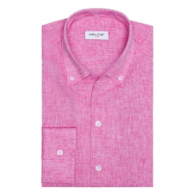Camasa barbati fucsia din in C011SL foto