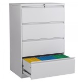 Clasificator Metalic Premium 4 Sertare 900x450x1325mm, Gri RAL 7035, Neasamblat, Inchidere Centralizata