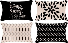 Huse de perna YLL 18x18, Huse de perna pentru canapea, Huse de perna decorative pentru exterior, set de 4 pentru canapea extensibila ?i ma?ina 18x18 i foto