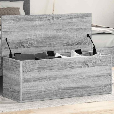 vidaXL Cutie de depozitare, gri sonoma, 90x35x35 cm, lemn prelucrat 840686 foto