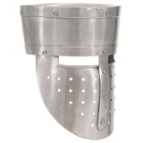 Cumpara ieftin Coif cavaler medieval antic, jocuri pe roluri, argintiu, oțel
