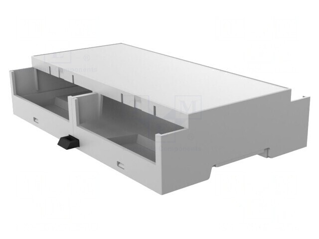 Carcasă pentru șină DIN gri, 90x142x32mm, 8 module