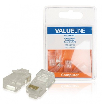 Mufe CAT6 UTP RJ45 SOLID PVC transparent 5buc VALUELINE foto
