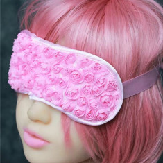Masca de Ochi cu Trandafiri Roz