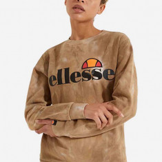 Ellesse bluză Agata Tie Dye femei, culoarea maro, modelator SGK11290-BROWN