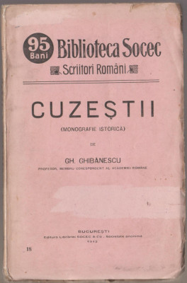 Gh. Ghibanescu - Cuzestii. Monografie istorica foto