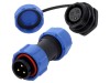 Conector Circular CONNFLY 3 Pini IP67 500V 3A Montaj Panou Lipire DS1110-25-03BU8