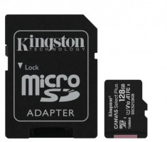 Card memorie MicroSD Kingston 128GB, clasa 10, standard UHS-I U1, microSDXC foto