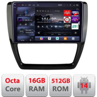 Navigatie VW Jetta 2011-2018 Edotec Kit-JETTEdotec Kit-15 8 core QLED 2K 16+512 360 Android Waze USB Navigatie Internet Youtube Radio CarStore Technol foto